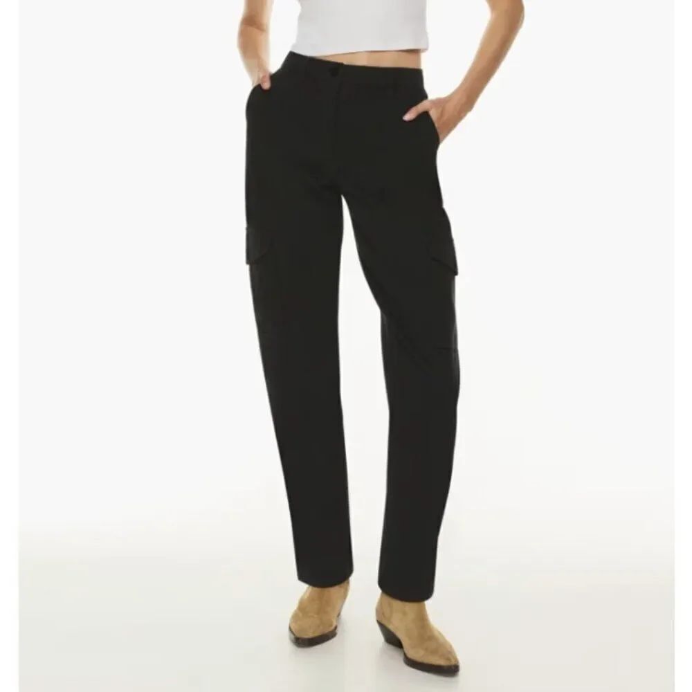 ARITZIA Wilfred Free Modern Cotton Cargo Pants High Rise Black Women’s Size 2